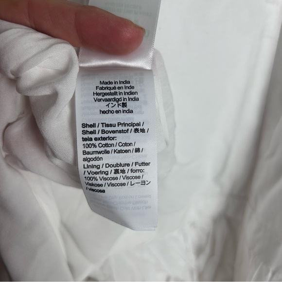 J.Crew NEW! White Cotton sleeveless midi dress with full skirt NWT SZ18 - Picture 9 of 9